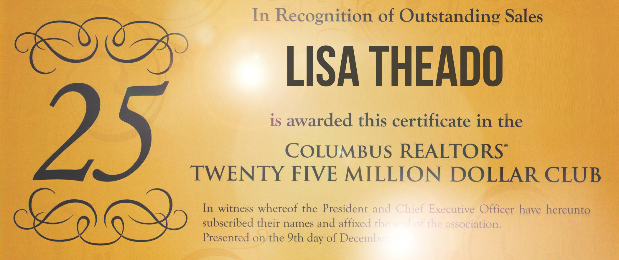 Lisa's 2018 Award